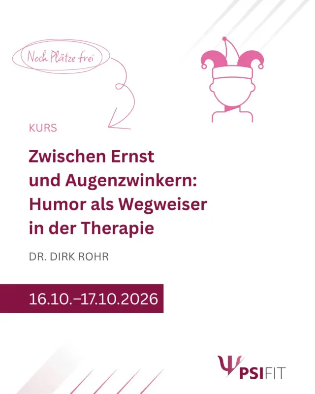 Humor zählt zu den wirksamsten, zugleich jedoch am seltensten genutzten Ressourcen in der Psychotherapie. Viele Patient:innen berichten in Studien, dass humorvolle Interventionen Entlastung schaffen, Perspektiven öffnen und emotionale Distanz ermöglichen. Gleichzeitig zeigt die Versorgungsrealität, dass Humor in therapeutischen Prozessen oft zurückhaltend eingesetzt wird – aus Sorge, Grenzen zu überschreiten, Kränkungen auszulösen oder die therapeutische Beziehung zu gefährden. Sie kennen das aus Ihrer Praxis: Klient:innen, die in festgefahrenen Denkmustern verharren, Veränderungsimpulse blockieren oder an alten Mustern festhalten, obwohl sie gleichzeitig nach Orientierung suchen.
Genau dort kann Humor – professionell eingesetzt – Veränderung ermöglichen. Aktuelle Forschung beschreibt Humor als regulative Strategie, die kognitive Flexibilität fördert, Affekte moduliert und Zugang zu neuen inneren Anteilen schafft. Besonders in der Arbeit mit rigiden, perfektionistischen oder stark problemfokussierten Patient:innen eröffnet humorvolle Konfrontation eine zusätzliche Ebene der Interaktion, die gleichermaßen wertschätzend wie irritierend wirken darf.
Ziel ist es, Humor als klinisch wirksames Werkzeug zu kultivieren, das nicht bagatellisiert, sondern vertieft – und therapeutische Prozesse gezielt in Bewegung bringt.
Die Fortbildung basiert auf fundierter psychotherapeutischer Theorie, einschlägiger Fachliteratur und klinisch bewährten Methoden. Die evidenzbasierte Forschung beschreibt Humor als Intervention, die Beziehungssicherheit stärkt, Deeskalation ermöglicht und Ambiguitätstoleranz fördert. Arbeiten u. a. aus der Gestalttherapie, dem Psychodrama, der systemischen Therapie und personenzentrierten Ansätzen zeigen, dass Humor – korrekt eingebettet – sowohl konfrontativ als auch zutiefst respektvoll wirken kann.
Sie jetzt! Anmeldungen erbitten wir bevorzugt über unsere Webseite (http://www.psifit.de), sind aber auch per E-Mail, Fax und postalisch möglich. Den Link finden Sie auch direkt in unserer Bio.
#PsiFit #Psychotherapie #wolfsburg #fortbildung #niedersachsen #ärztekammer #niedersachsen #psychologie #akademie